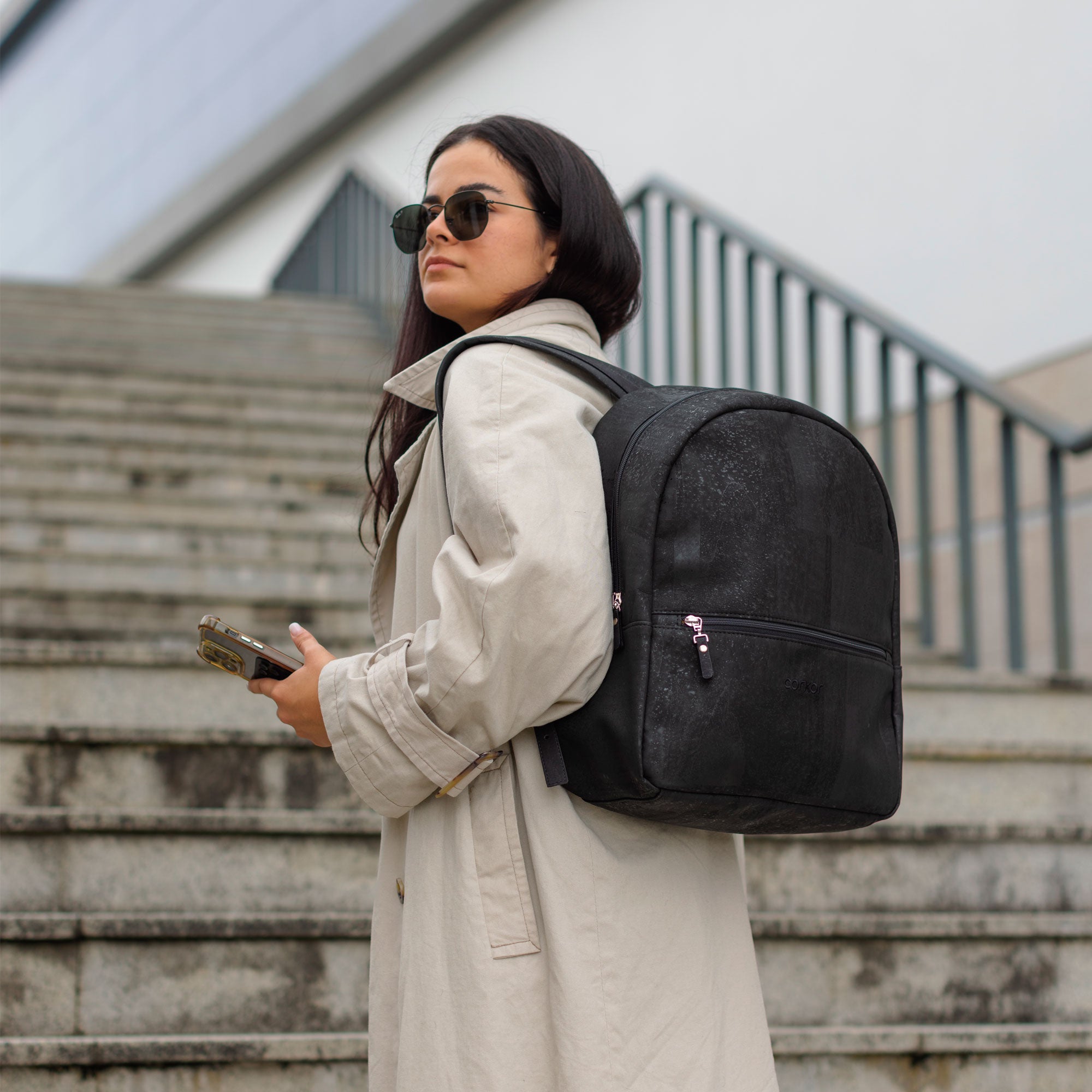 cork leather backpacks Backpack — Vegan & Eco-Friendly friendly choice for both men and women Cork Leather Lightweight Backpack, Sustainable