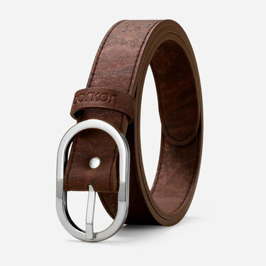 Belt_Women_Cork_30mm_Brown_Silver_ #color_brown