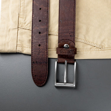 Cork_Belt_Men_Silver_buckle_Brown #color_brown