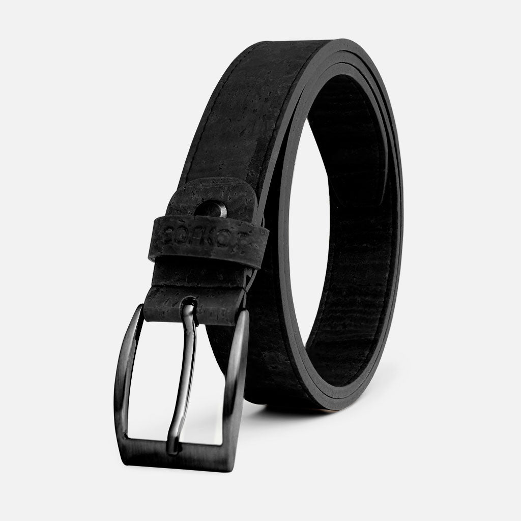 Vegan Cork Belt for Men 30mm Black Buckle | Eco Belt | Corkor display picture 3