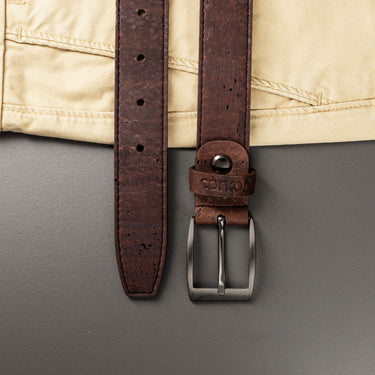 Cork_Men_Belt_Black_buckle_Brown #color_brown