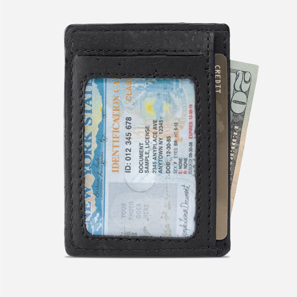 Wallet Card Holder Bruna Negro Primario Básico
