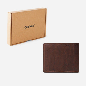 The Bifold Wallet for Men and its box.