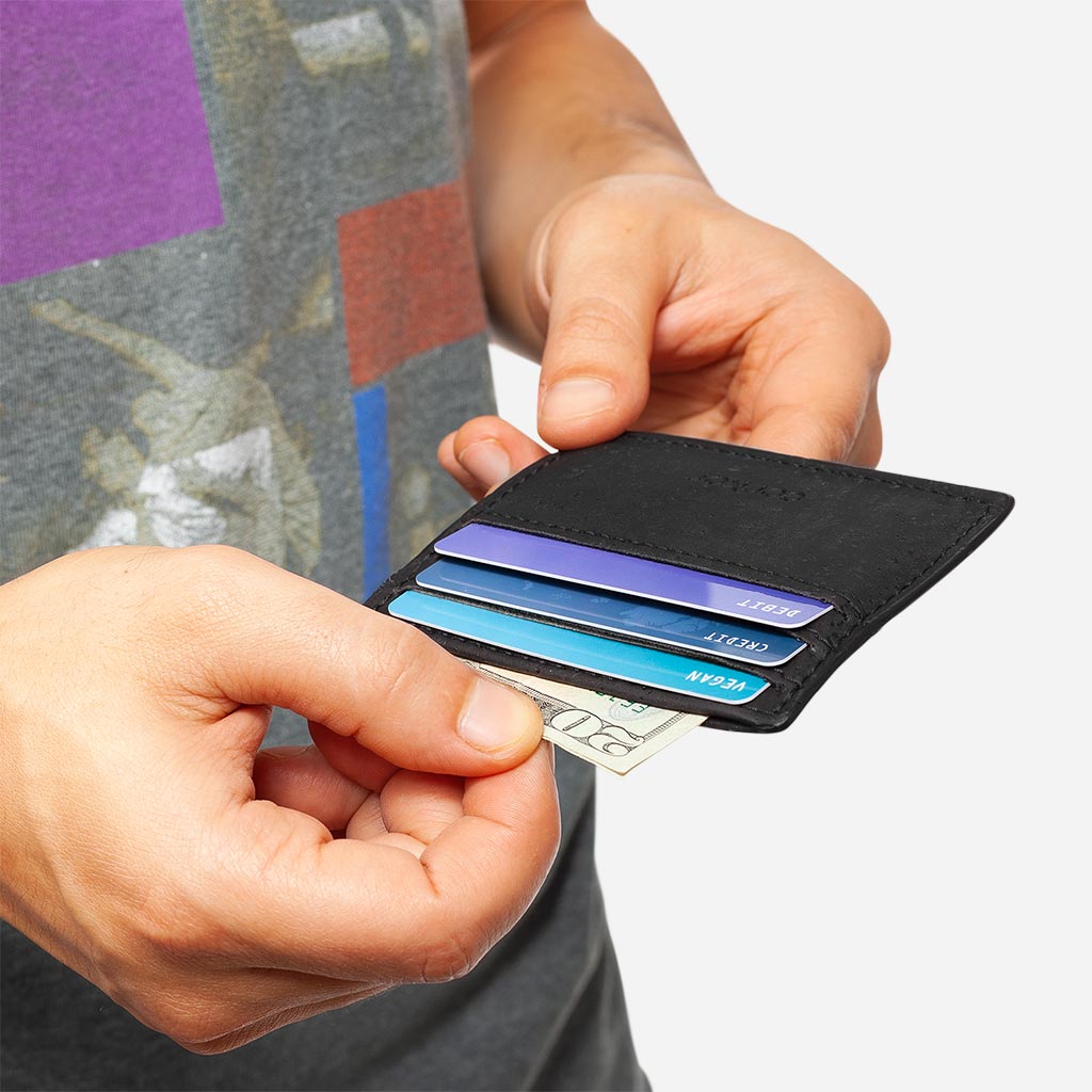 Corkor Cork Card Holder Vegan Wallets Minimalist Case Sleek & Functional