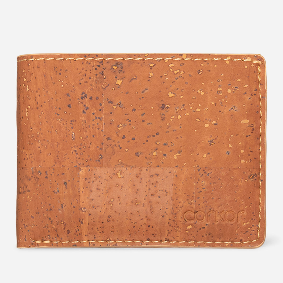 Corkor Vegan Cork Minimalist Wallet, Dark Brown