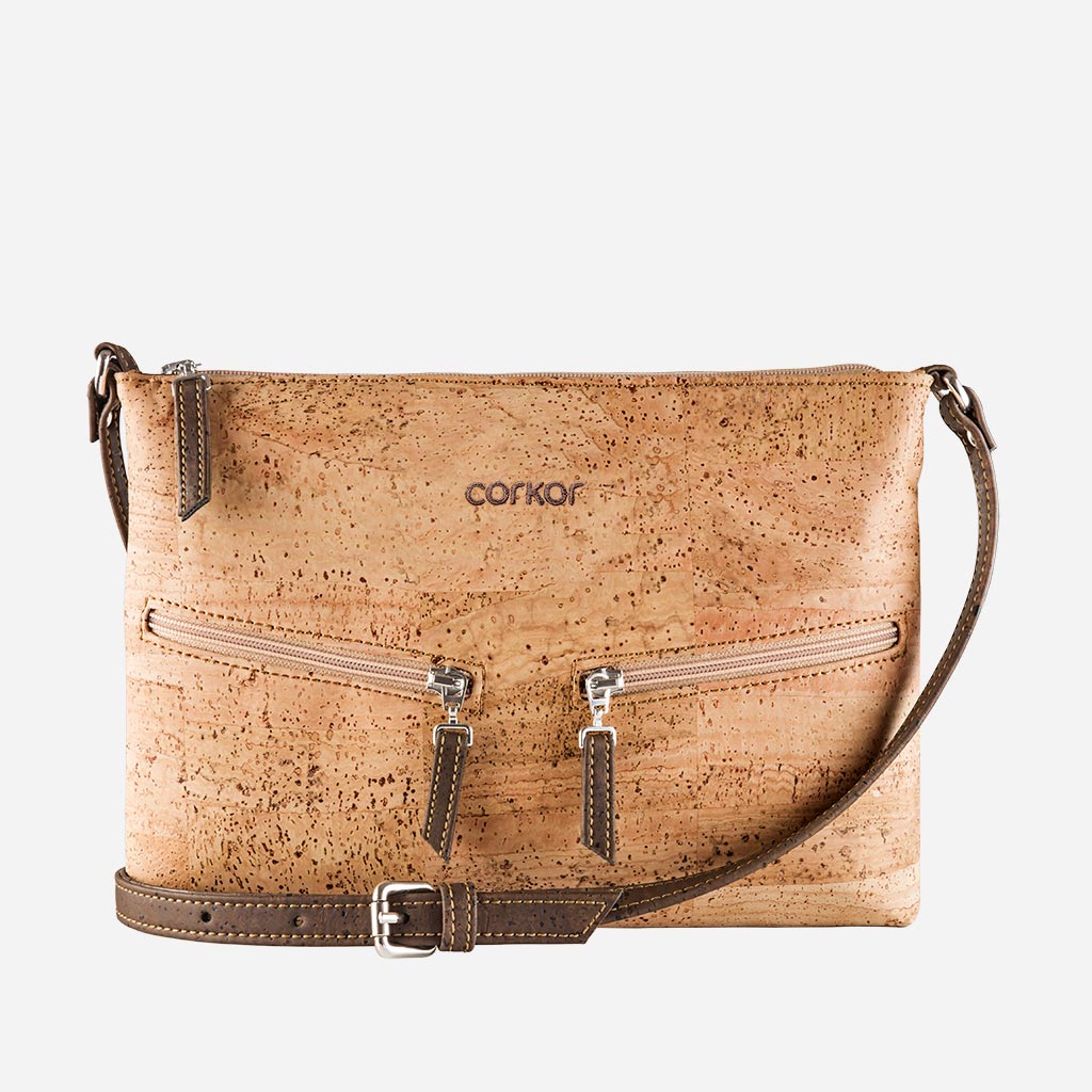 Small Crossbody Purses Brown Color, Cork Bag for Women
