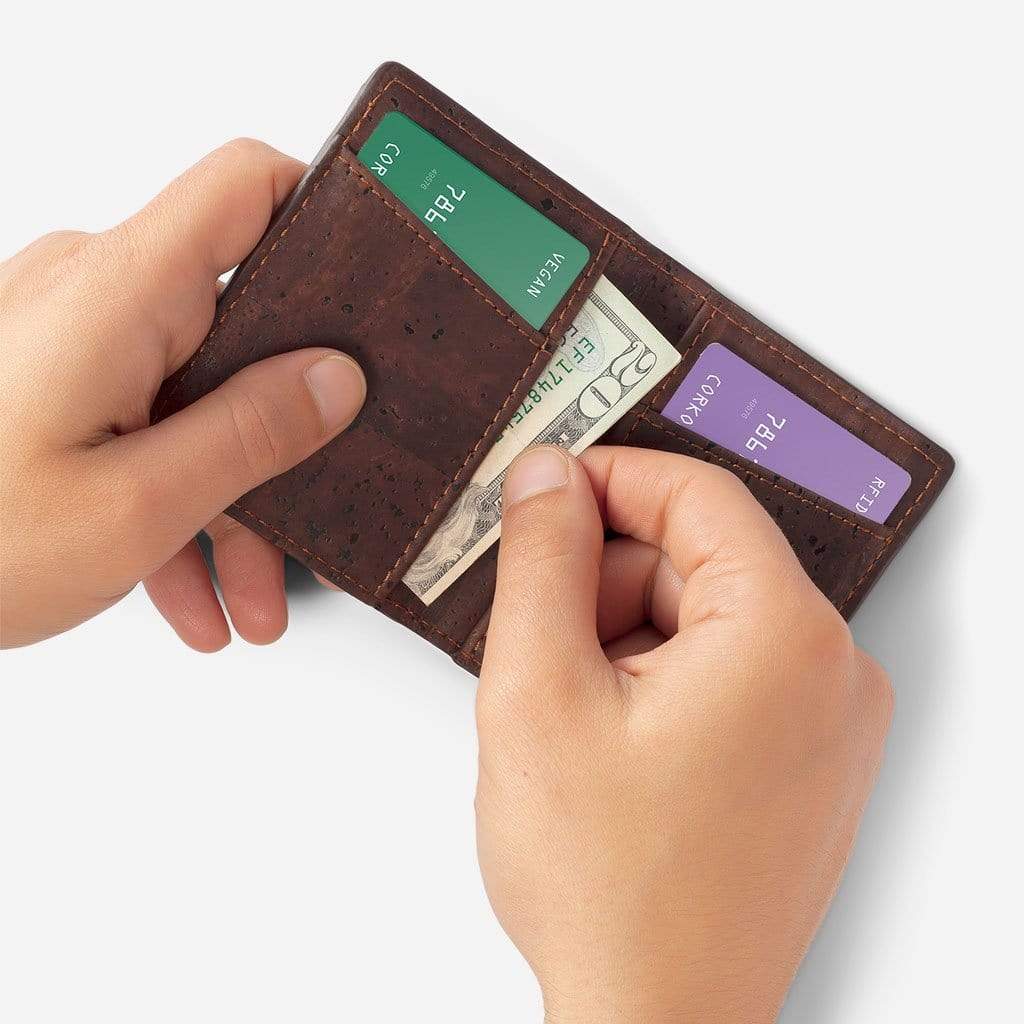 RFID Blocking Vanguard Bifold Wallet, Vegan Fabric, Durable Slim Wallet 