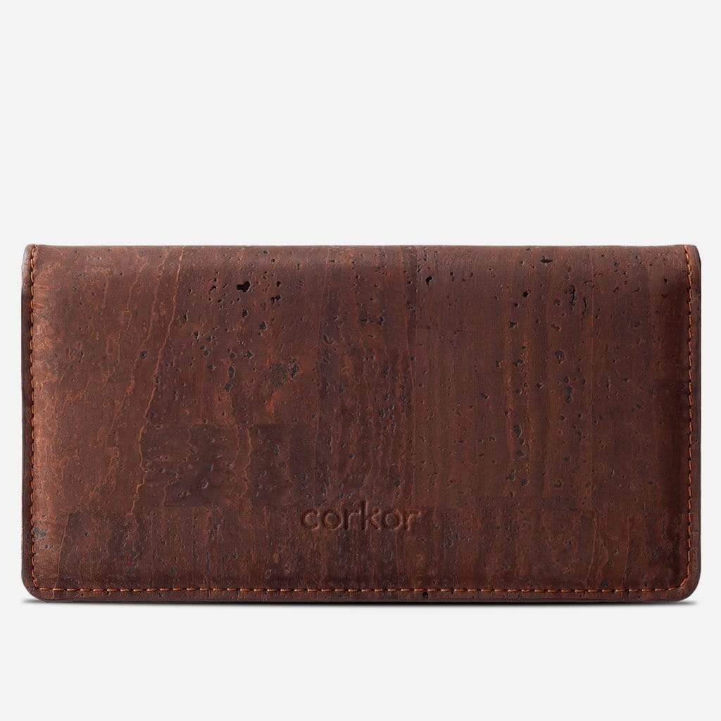 Small leather wallet womens brick brown