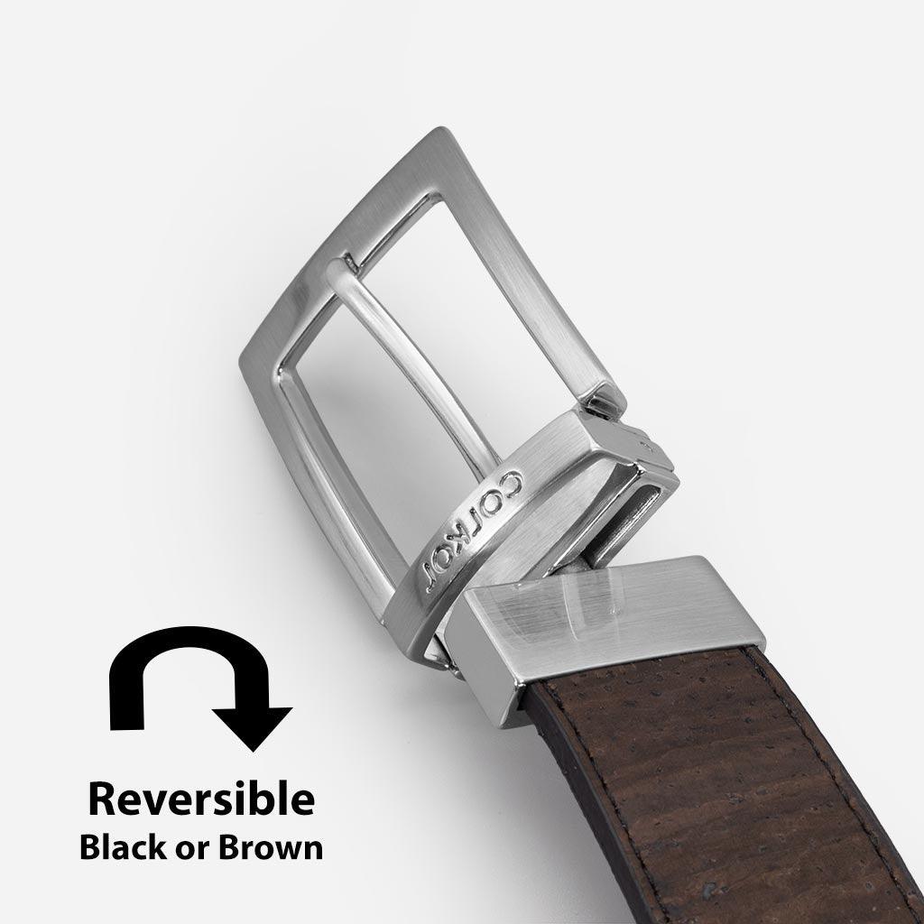 Reversible belt outlet buckles for men